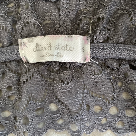 Altar’d State Grey Crochet Lace Bralette Small - Picture 2 of 4
